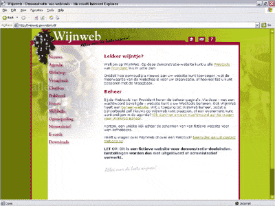 Wijnweb - Demosite Webtools
